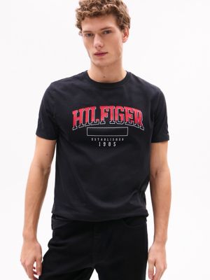 Bold Hilfiger Logo T-Shirt, Black