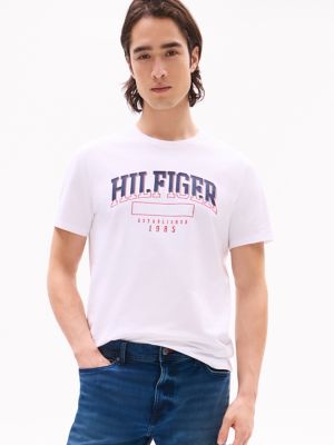Bold Hilfiger Logo T-Shirt, Optic White