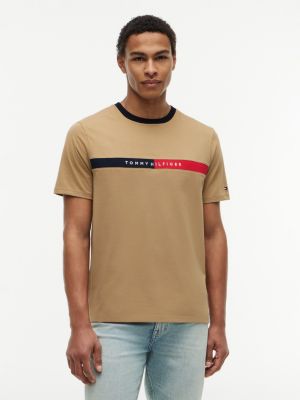 Colorblock Flag Logo T-Shirt, Dark Dune