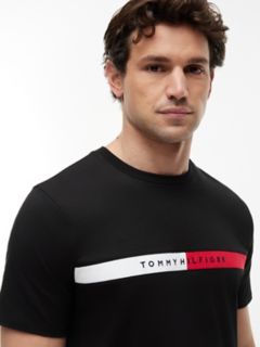 Colorblock Flag Stripe Logo T-Shirt — Black 3