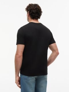 Colorblock Flag Stripe Logo T-Shirt — Black 4