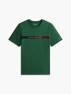 Colorblock Flag Stripe Logo T-Shirt — Deep Evergreen 5