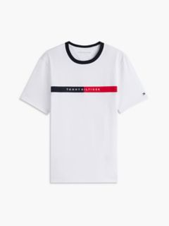 Colorblock Flag Stripe Logo T-Shirt — Optic White 5