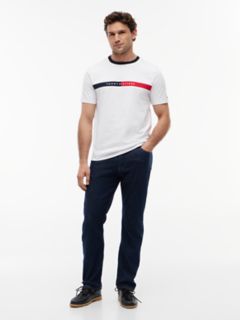 Colorblock Flag Stripe Logo T-Shirt — Optic White 2