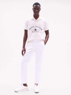 Regular Fit Hilfiger Flag Polo, Beige Heather