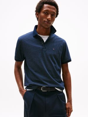 Regular Fit Honeycomb Interlock Polo, Navy