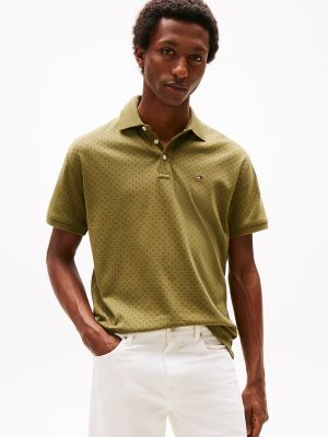 Regular Fit Dot Interlock Polo, Uniform Olive