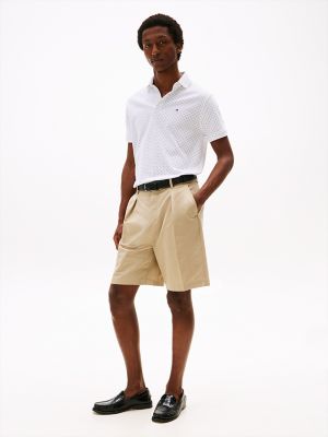 Regular Fit Dot Interlock Polo, Optic White