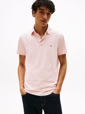 Slim Fit Jersey Knit Polo, Whimsy Pink