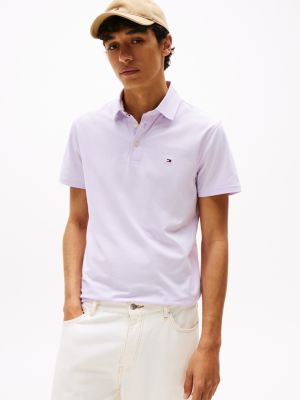 Slim Fit Jersey Knit Polo, Lilac Spring