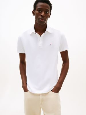 Slim Fit Jersey Knit Polo, Optic White