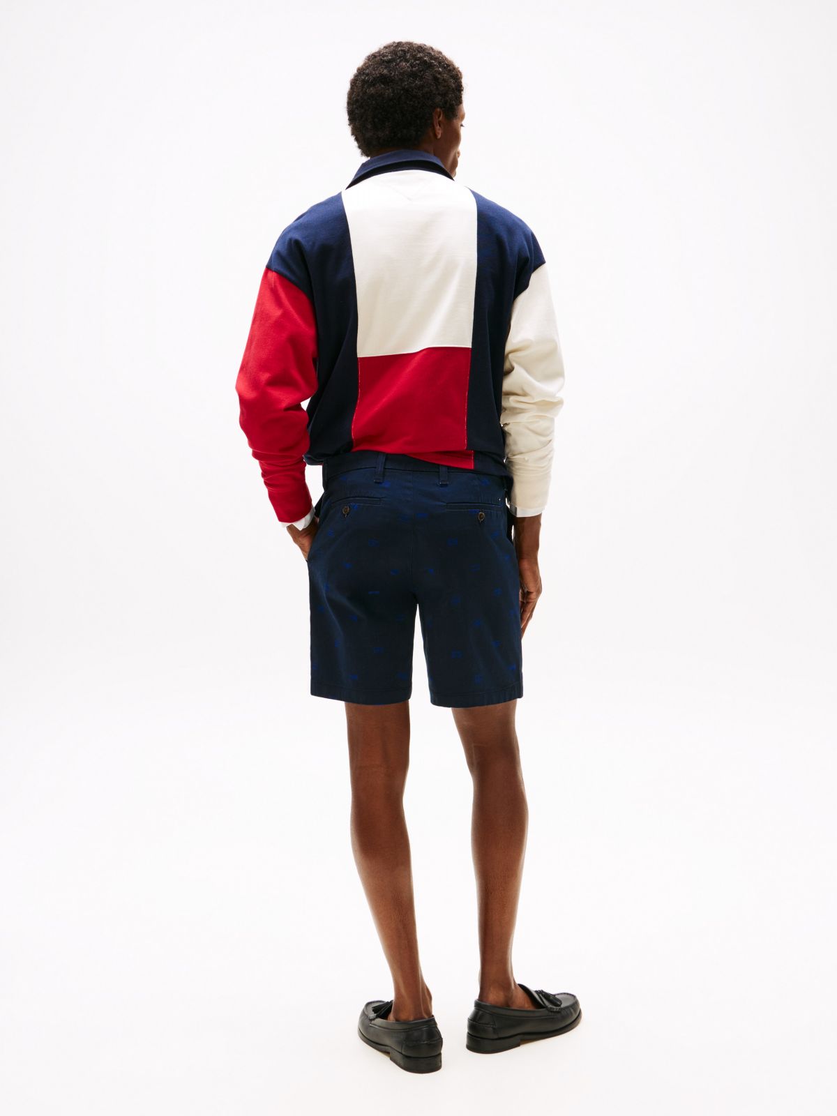 7" Allover Flag Chino Short — Navy