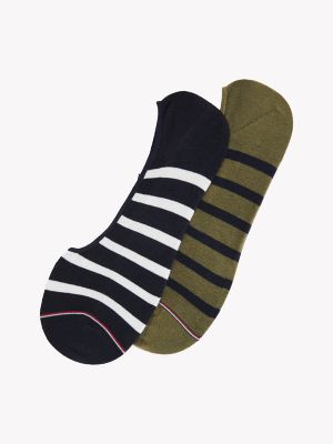 Stripe No-Show Ankle Sock 2-Pack, Navy / Multi