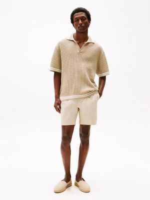 Pull-On Peached Twill Short, Classic Beige