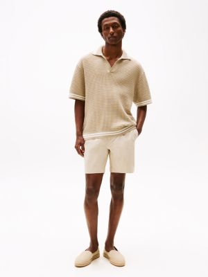 Pull-On Peached Twill Short, Classic Beige