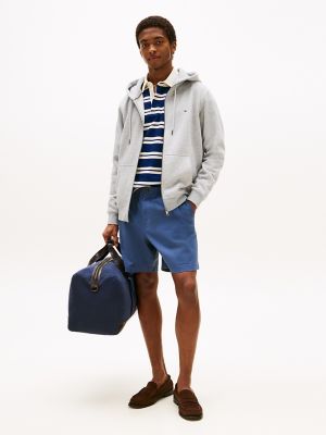 Pull-On Peached Twill Short, Faded Indigo