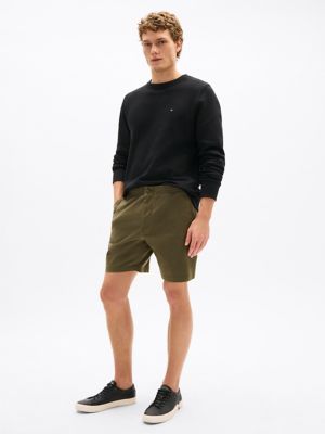 Pull-On Peached Twill Short, Army Green
