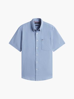 Мужские рубашки Tommy Hilfiger Regular Fit Short-Sleeve Linen-Blend Shirt — фото 5
