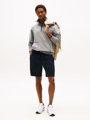 Tommy Flag Side-Stripe Sweatshort, Navy