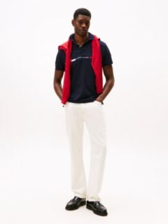 Regular Fit Embroidered Stripe Polo — Navy 3