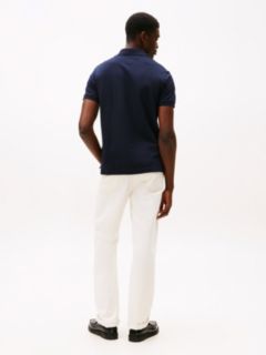 Regular Fit Embroidered Stripe Polo — Navy 4