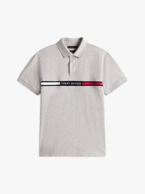 Мужские топы Tommy Hilfiger Regular Fit Embroidered Stripe Polo — фото 5