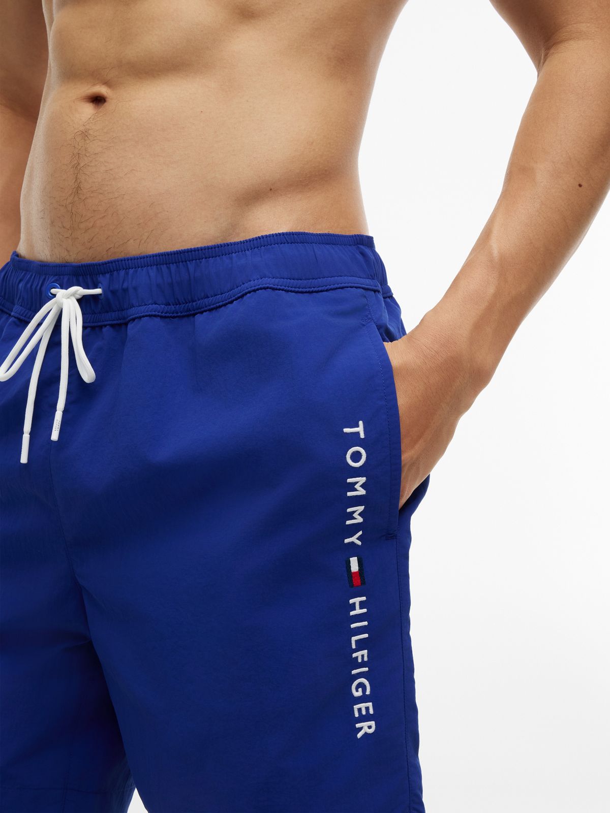 Tommy Logo 7" Swim Trunk — Wedge Blue