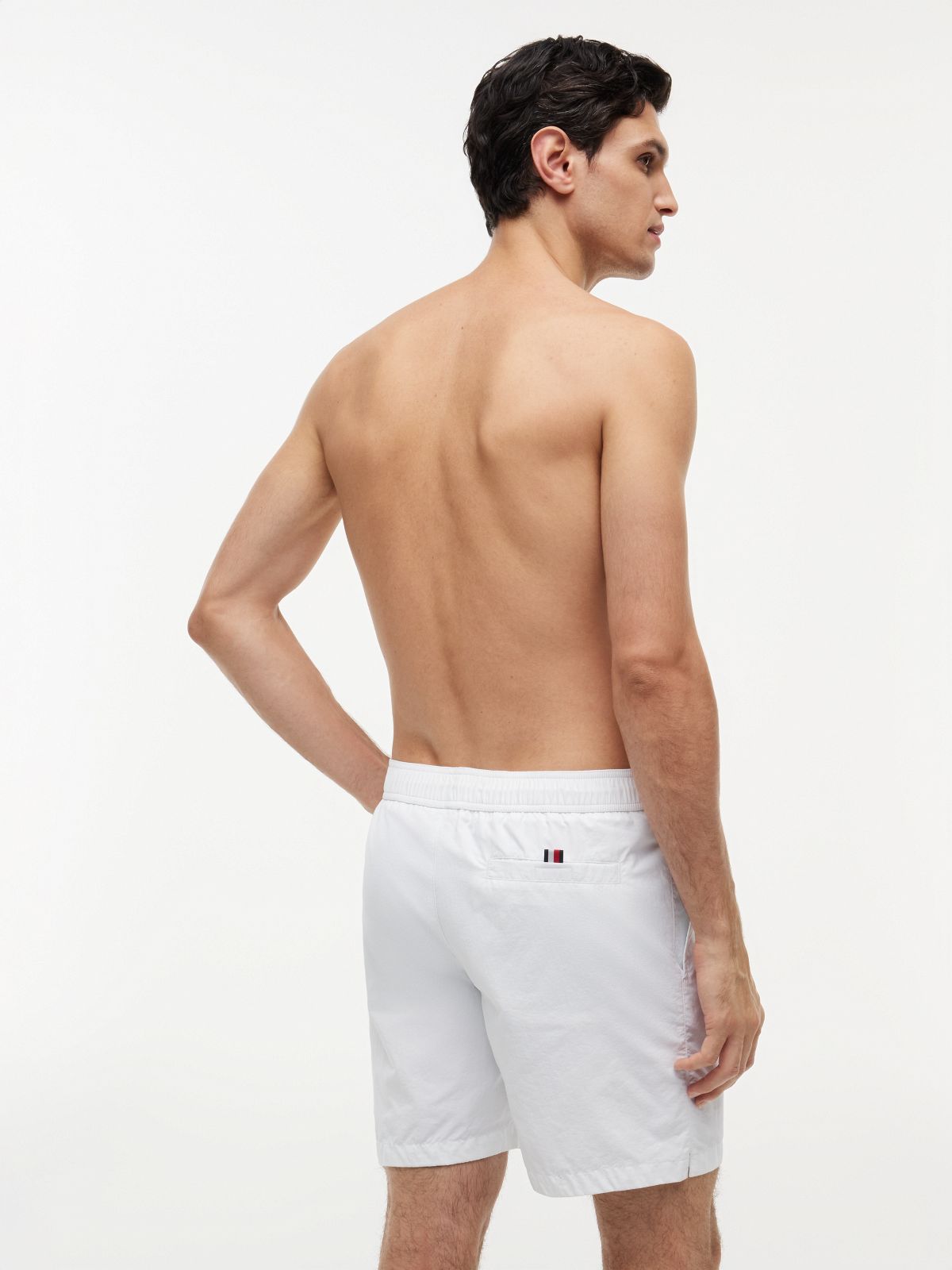 Tommy Logo 7" Swim Trunk — Optic White