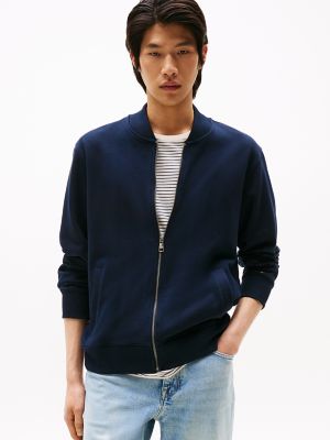 Zip Baseball Sweatshirt Jacket, Navy
