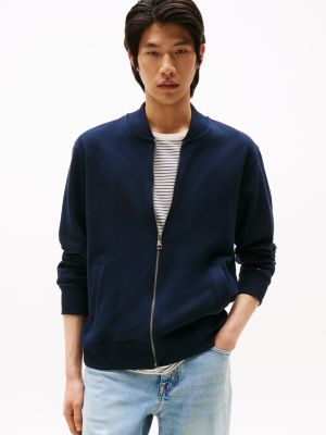 Zip Baseball Sweatshirt Jacket, Navy