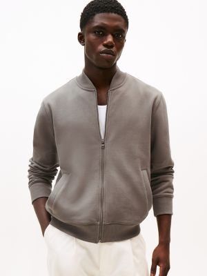 Zip Baseball Sweatshirt Jacket, Shady Stone
