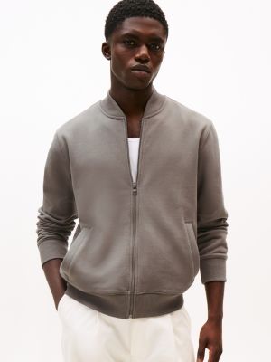Zip Baseball Sweatshirt Jacket, Shady Stone