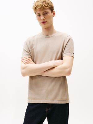 Cotton-Linen T-Shirt Sweater, Stone