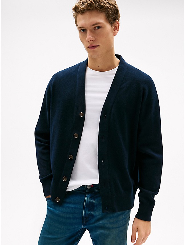 Textured Stitch Zip Mockneck Cardigan | Tommy Hilfiger Textured Stitch Zip Mockneck Cardigan | Tommy Hilfiger
