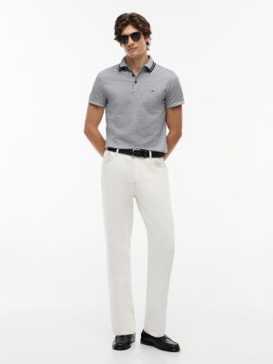 Мужские свитеры Tommy Hilfiger Slim Fit Heathered Polo — фото 2