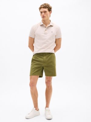 Slim Fit Heathered Polo, Classic Khaki