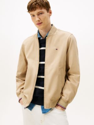 Lightweight Twill Bomber, Beige
