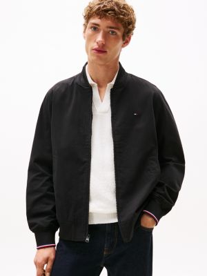 Lightweight Twill Bomber, Black