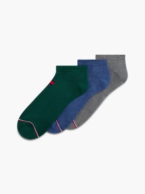 Tommy Flag Sport Ankle Sock 3-Pack, Grey Heather/ Multi