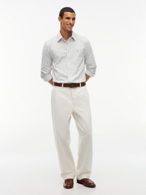 Мужские рубашки Tommy Hilfiger Regular Fit Striped TH Performance Shirt — фото 2