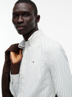 Мужские рубашки Tommy Hilfiger Regular Fit Striped TH Performance Shirt — фото 3