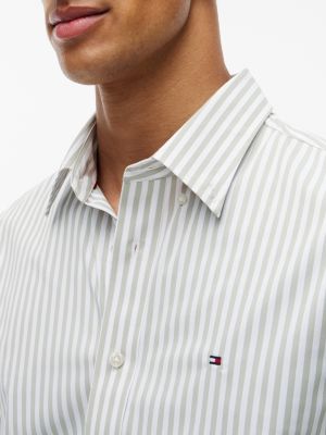 Мужские рубашки Tommy Hilfiger Regular Fit Striped TH Performance Shirt — фото 4