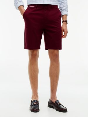 Regular Fit 9" Comfort Waist Tommy Short, Burgundy