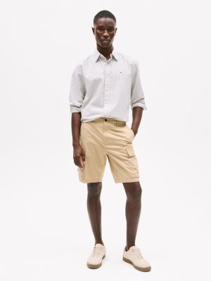 Garment-Dyed Cargo Short, Beige