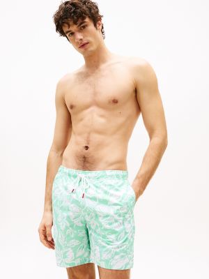 Tropical Print 7" Swim Trunk, Miami Aqua