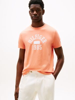 Hilfiger 1985 Logo T-Shirt, Peach Dusk