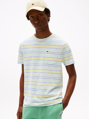 Everyday Stripe Pocket T-Shirt, Green Heather Stripe