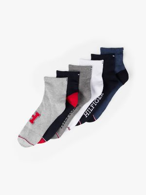 Multicolor Quarter Top Sock 6-Pack, Grey Heather / Multi