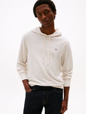 Slub Cotton Hoodie T-Shirt, Weathered White