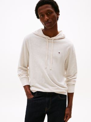 Slub Cotton Hoodie T-Shirt, Weathered White